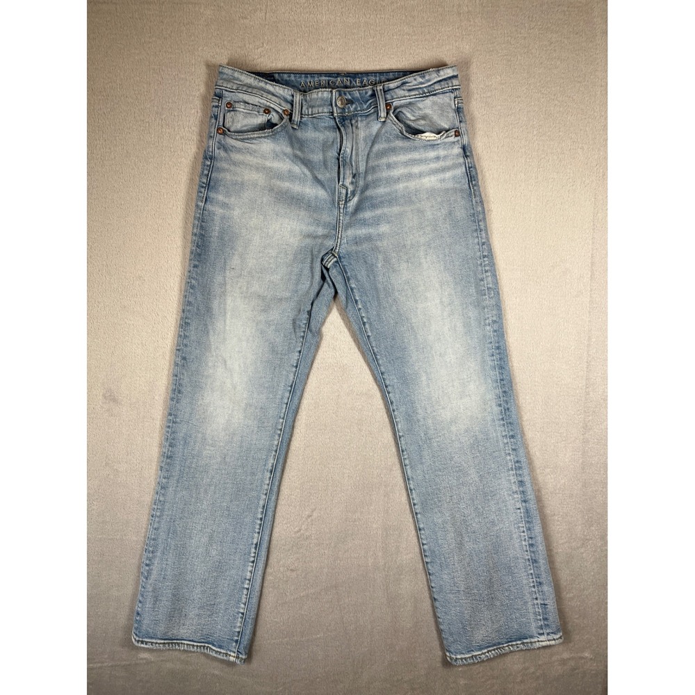 American Eagle Men's Original Bootcut Jeans Light Wash Denim 32